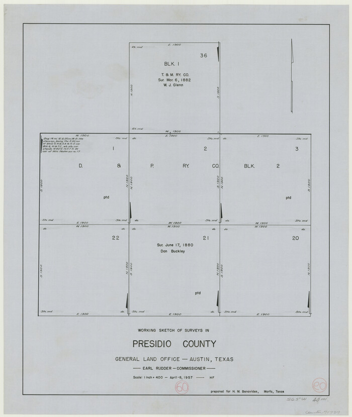 71737, Presidio County Working Sketch 60, General Map Collection