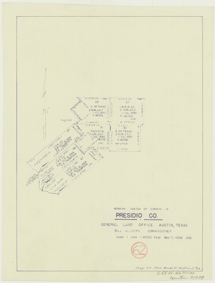 71739, Presidio County Working Sketch 62, General Map Collection