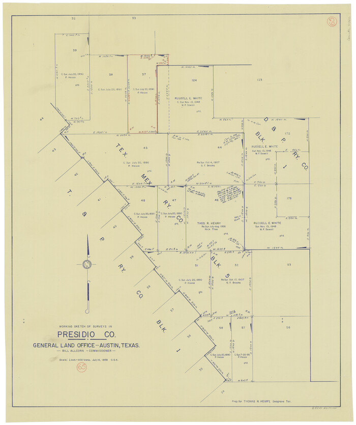 71742, Presidio County Working Sketch 65, General Map Collection
