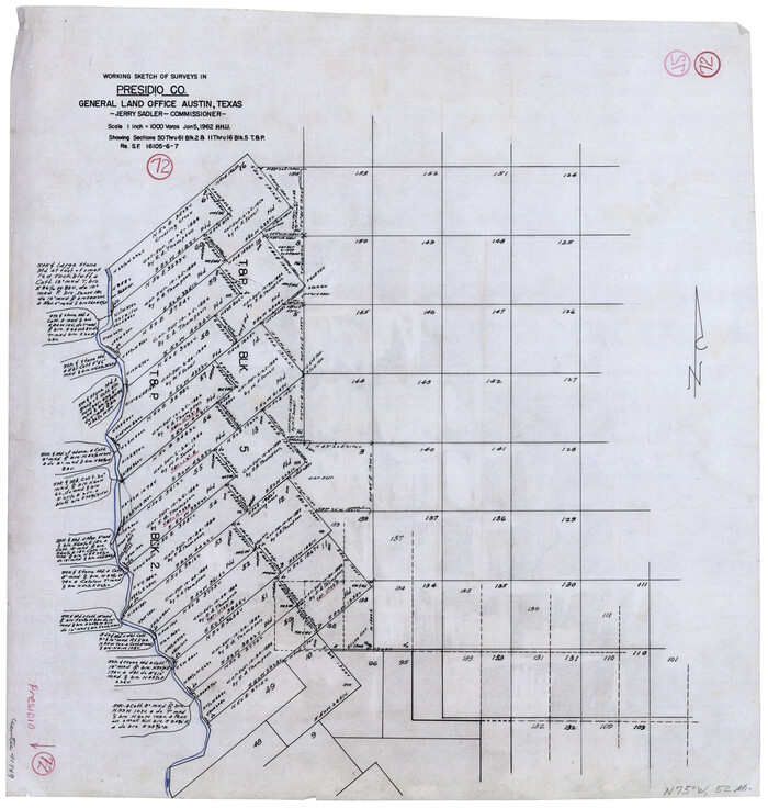 71749, Presidio County Working Sketch 72, General Map Collection