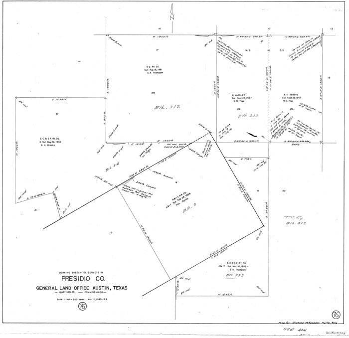 71753, Presidio County Working Sketch 76, General Map Collection