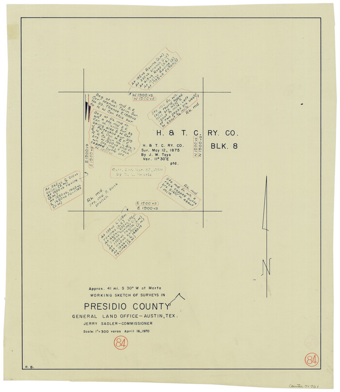 71761, Presidio County Working Sketch 84, General Map Collection