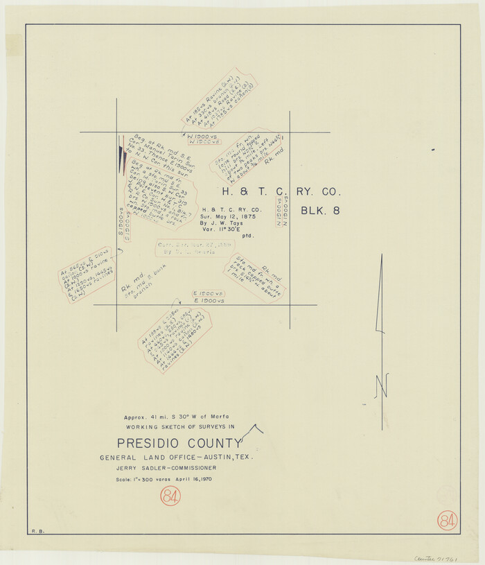 71761, Presidio County Working Sketch 84, General Map Collection