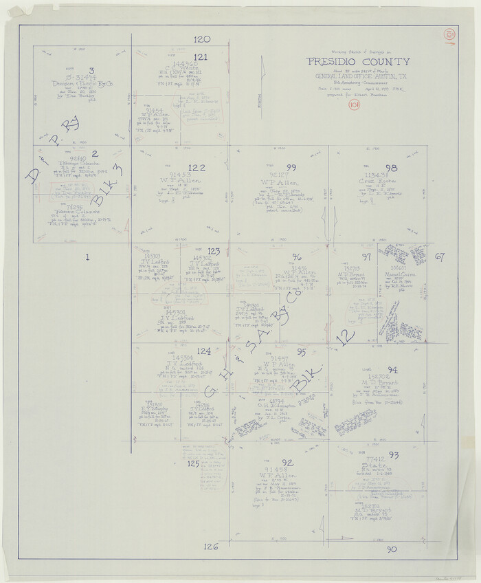 71778, Presidio County Working Sketch 101, General Map Collection