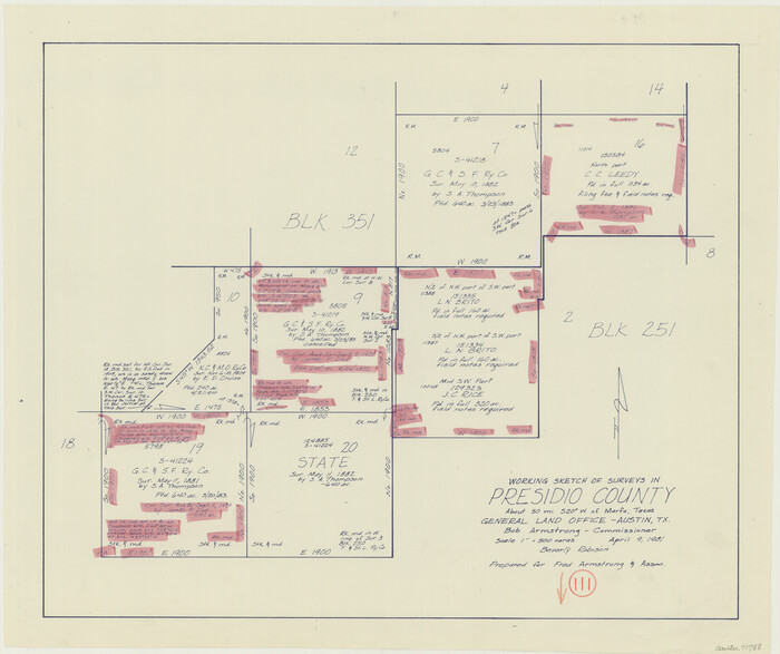 71788, Presidio County Working Sketch 111, General Map Collection