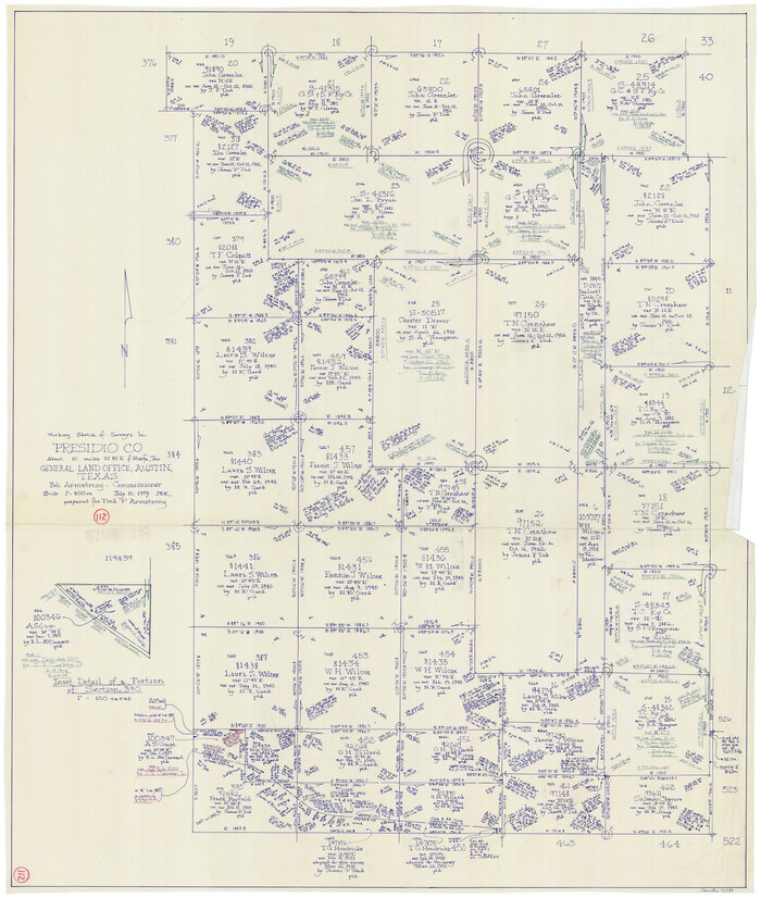 71789, Presidio County Working Sketch 112, General Map Collection