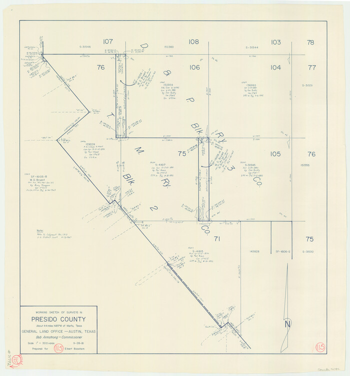 71792, Presidio County Working Sketch 115, General Map Collection