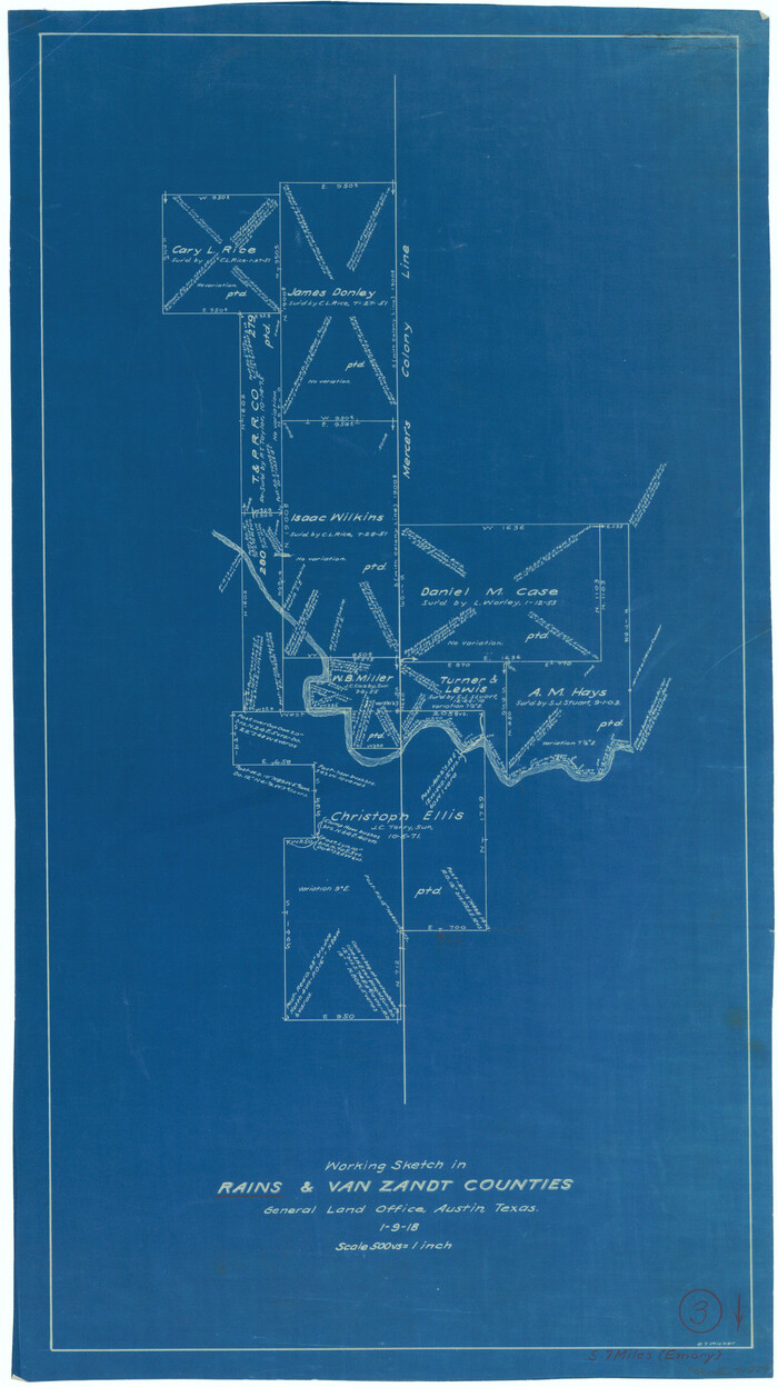 71829, Rains County Working Sketch 3, General Map Collection