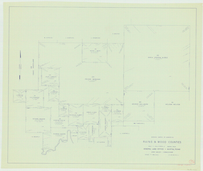71833, Rains County Working Sketch 7, General Map Collection