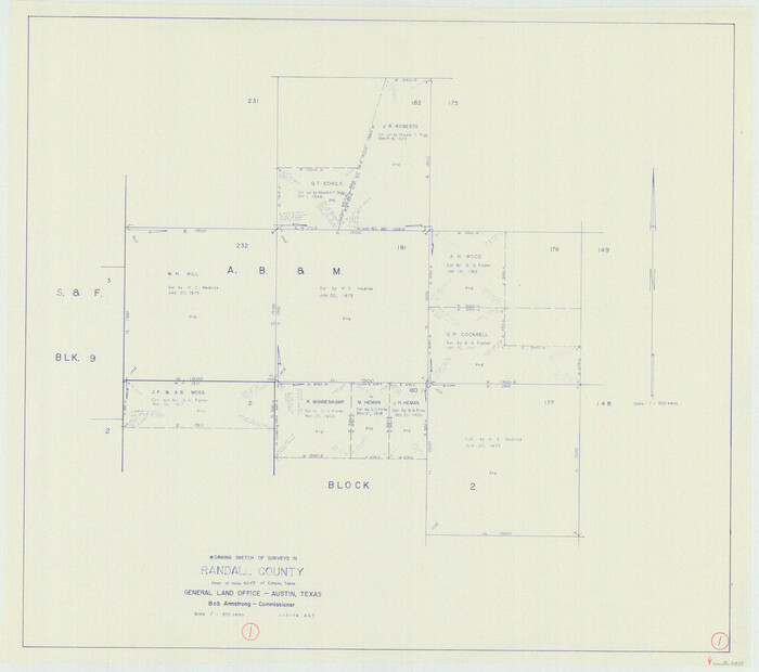 71838, Randall County Working Sketch 1, General Map Collection