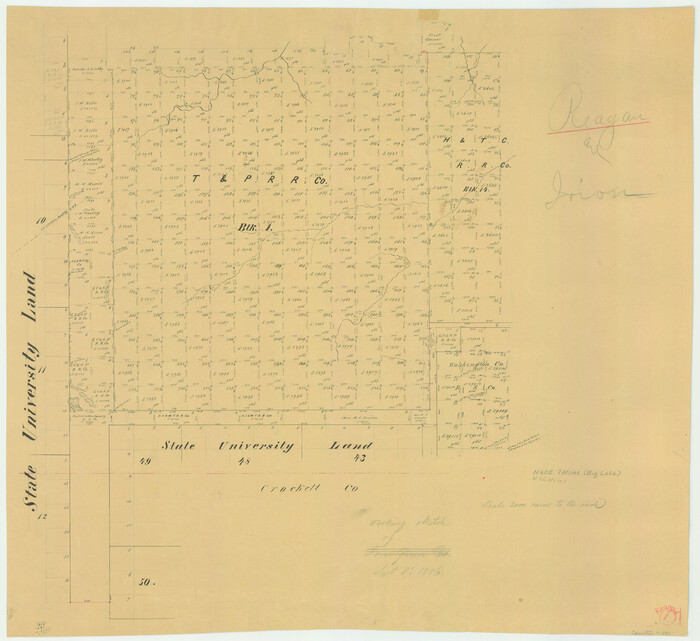 71841, Reagan County Working Sketch 1, General Map Collection