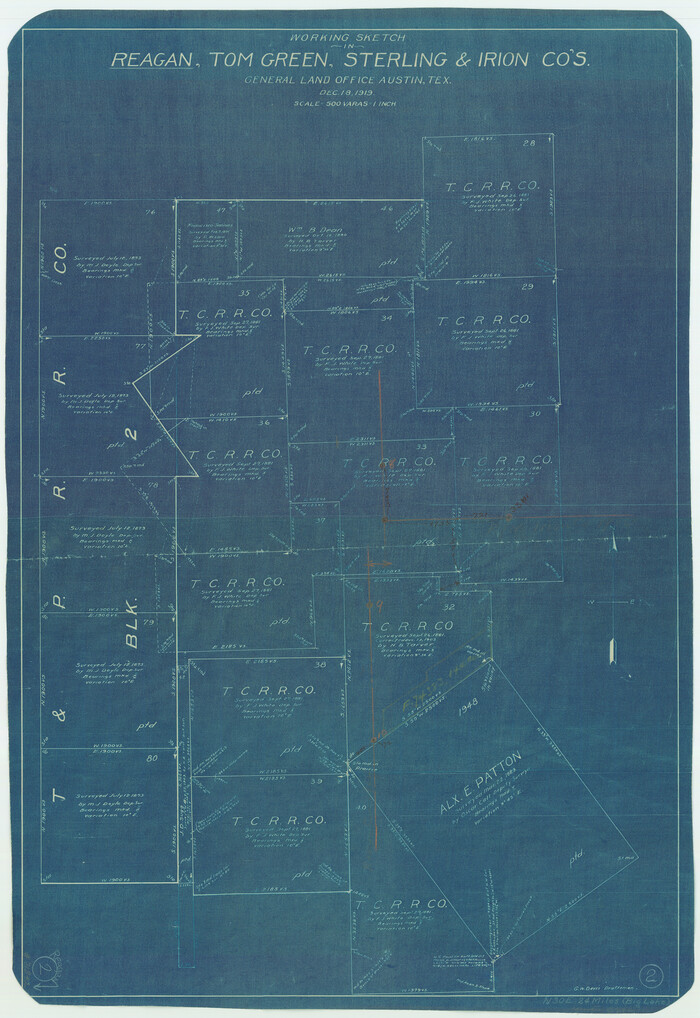 71842, Reagan County Working Sketch 2, General Map Collection