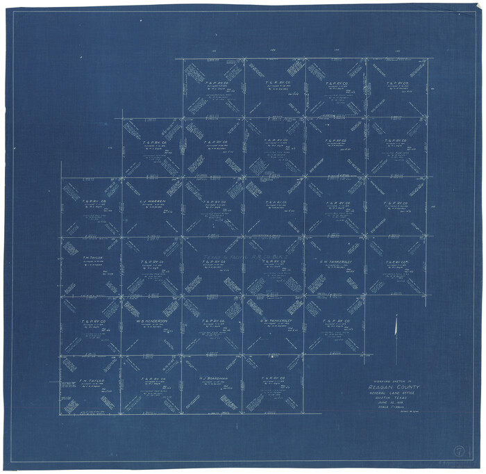 71847, Reagan County Working Sketch 7, General Map Collection
