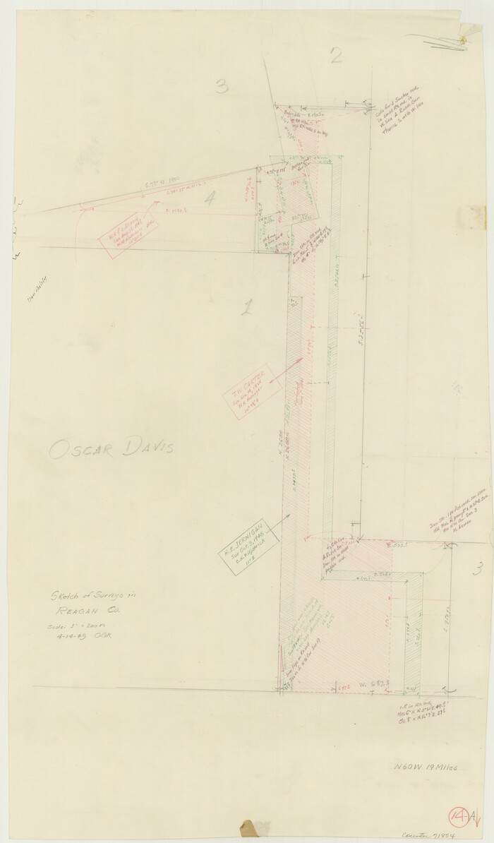 71854, Reagan County Working Sketch 14a, General Map Collection