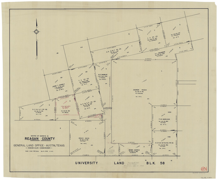 71857, Reagan County Working Sketch 15, General Map Collection
