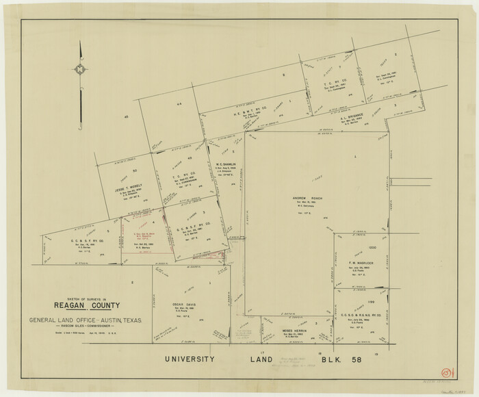 71857, Reagan County Working Sketch 15, General Map Collection