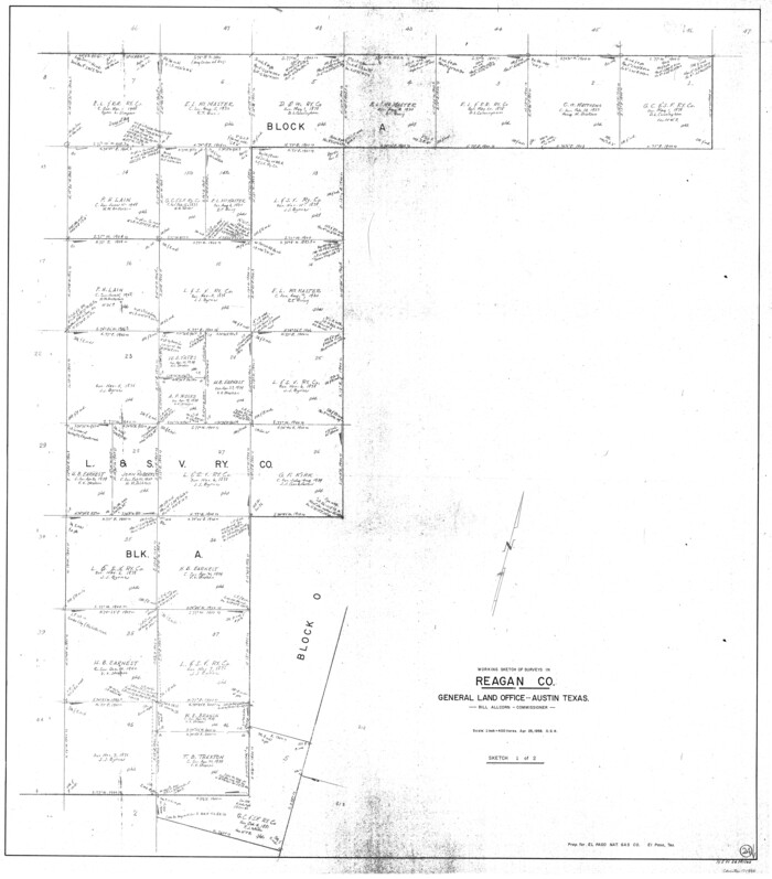71866, Reagan County Working Sketch 24, General Map Collection