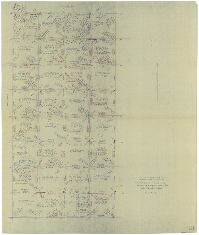 71874, Reagan County Working Sketch 32, General Map Collection
