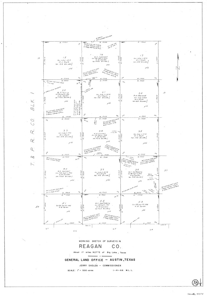 71878, Reagan County Working Sketch 36, General Map Collection