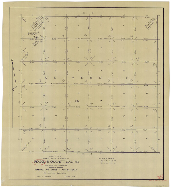 71882, Reagan County Working Sketch 40, General Map Collection
