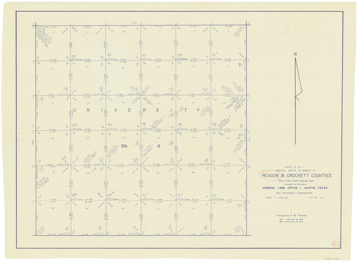 71883, Reagan County Working Sketch 41, General Map Collection
