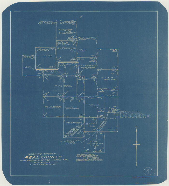 71896, Real County Working Sketch 4, General Map Collection