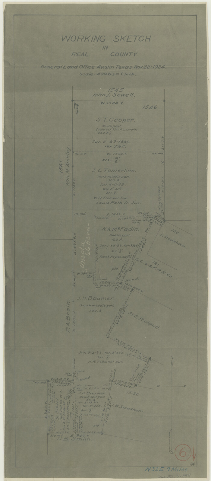 71898, Real County Working Sketch 6, General Map Collection
