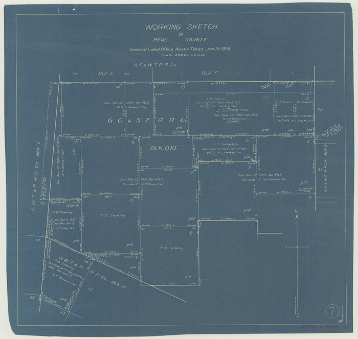 71899, Real County Working Sketch 7, General Map Collection