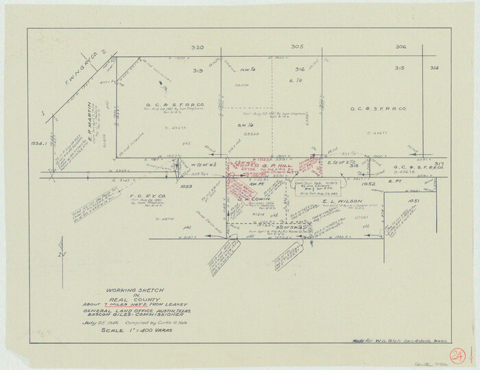 71916, Real County Working Sketch 24, General Map Collection