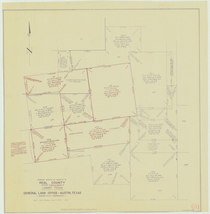 71918, Real County Working Sketch 26, General Map Collection
