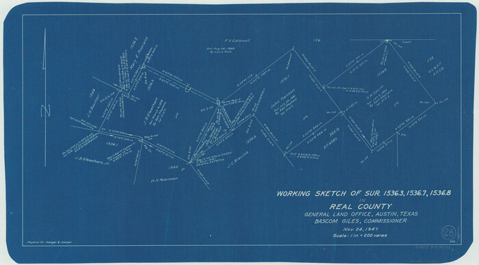 71920, Real County Working Sketch 28, General Map Collection