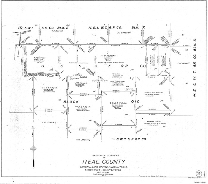 71926, Real County Working Sketch 34, General Map Collection