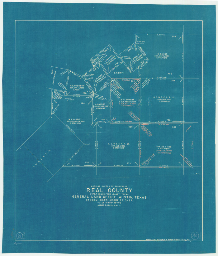 71927, Real County Working Sketch 35, General Map Collection
