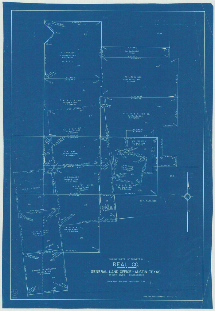 71933, Real County Working Sketch 41, General Map Collection