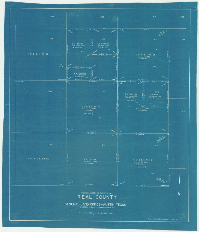 71936, Real County Working Sketch 44, General Map Collection