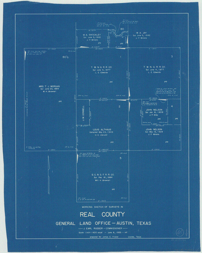 71937, Real County Working Sketch 45, General Map Collection