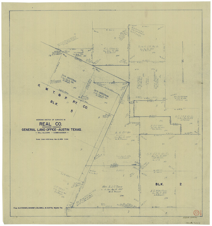 71945, Real County Working Sketch 53, General Map Collection
