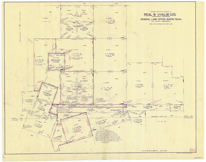 71946, Real County Working Sketch 54, General Map Collection