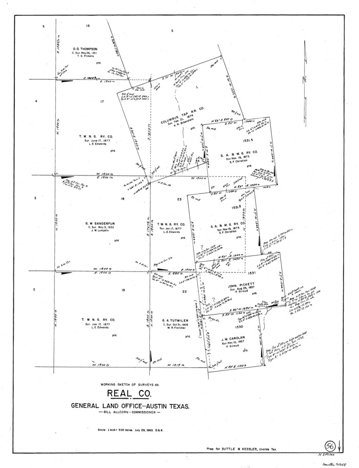 71948, Real County Working Sketch 56, General Map Collection