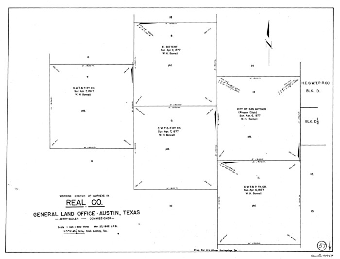 71949, Real County Working Sketch 57, General Map Collection