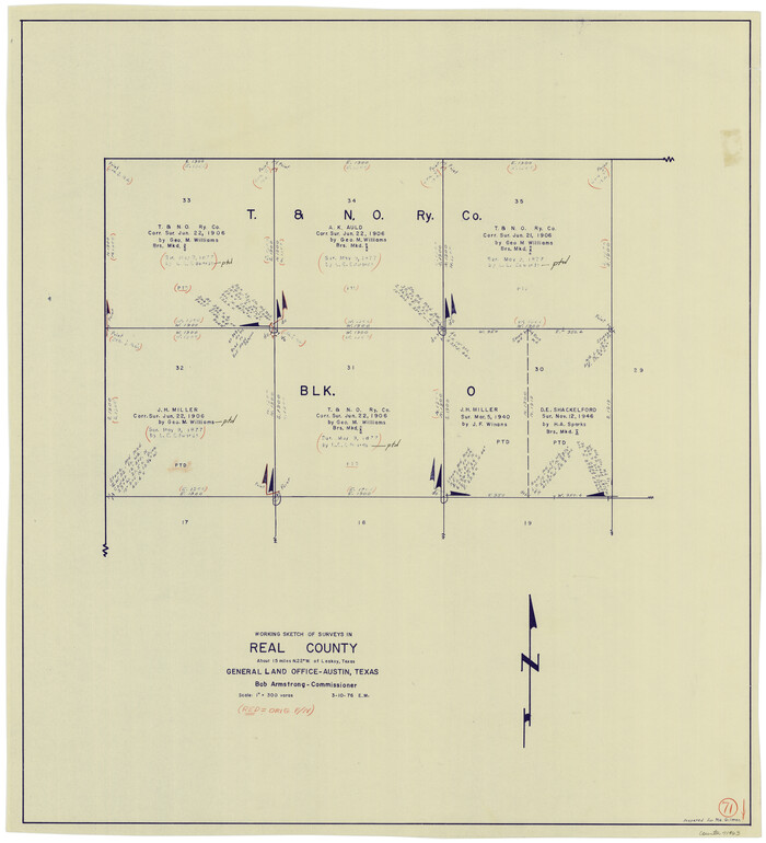 71963, Real County Working Sketch 71, General Map Collection
