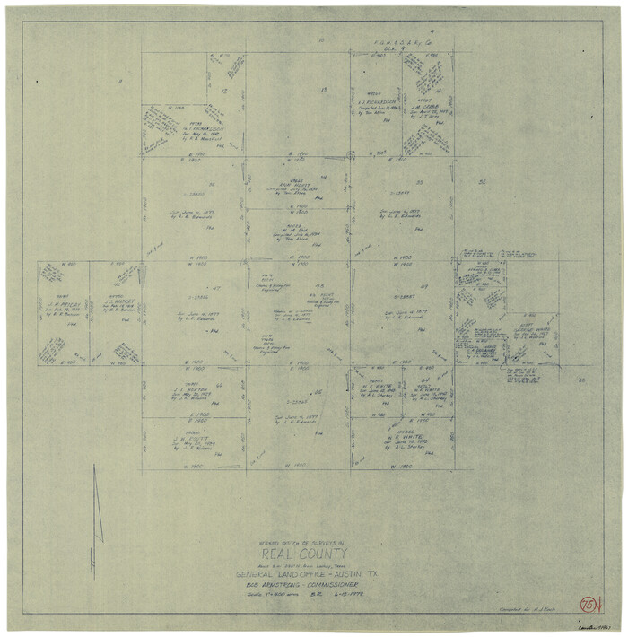 71967, Real County Working Sketch 75, General Map Collection