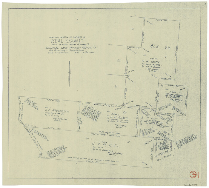71971, Real County Working Sketch 79, General Map Collection