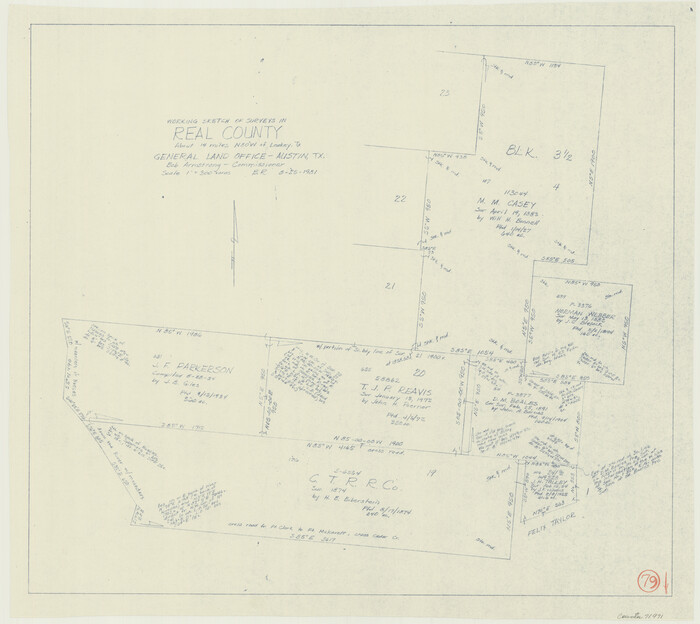 71971, Real County Working Sketch 79, General Map Collection