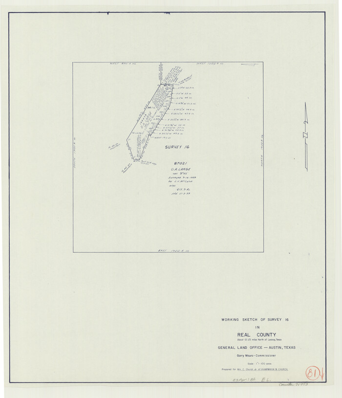 71973, Real County Working Sketch 81, General Map Collection