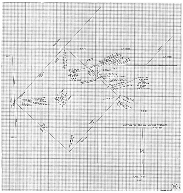 71974, Real County Working Sketch 82, General Map Collection