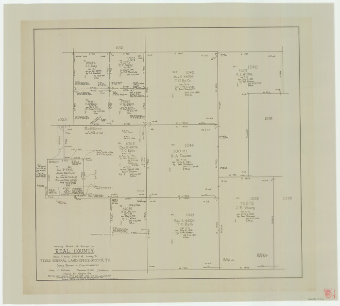 71977, Real County Working Sketch 85, General Map Collection