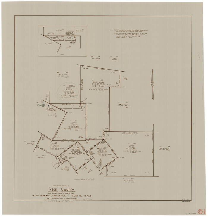 71979, Real County Working Sketch 87, General Map Collection
