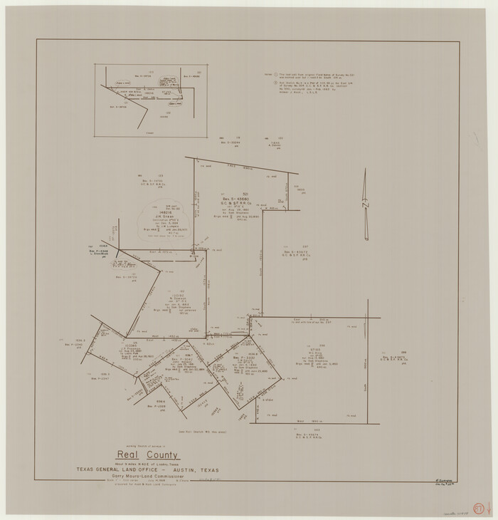 71979, Real County Working Sketch 87, General Map Collection