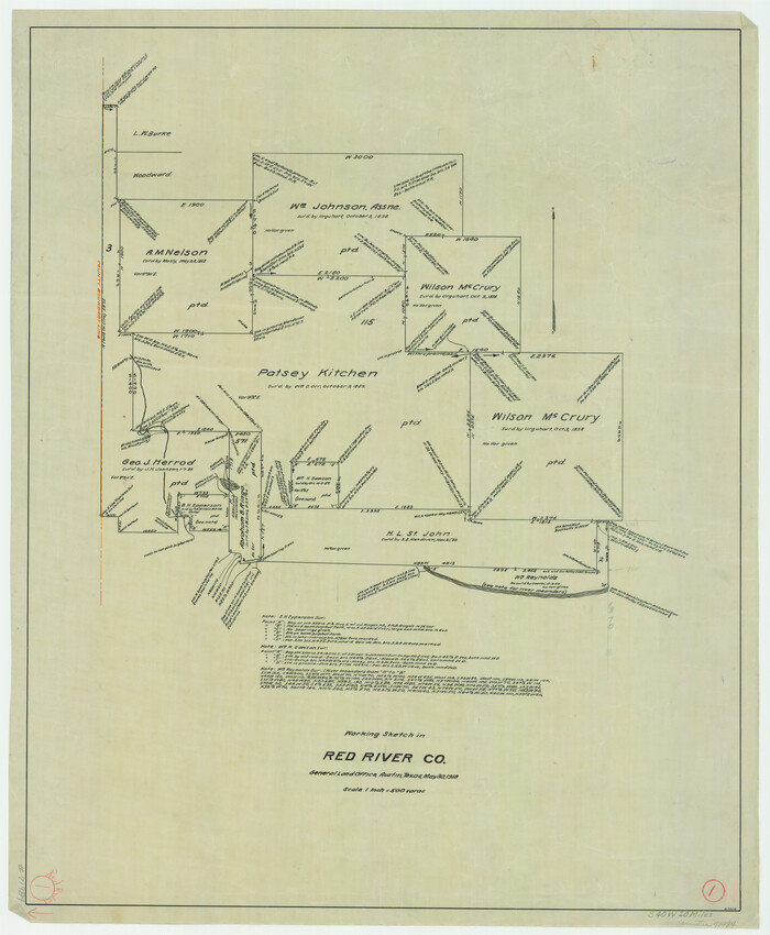 71984, Red River County Working Sketch 1, General Map Collection